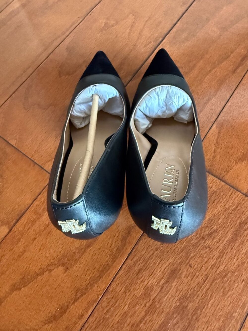 Lauren Ralph Lauren Lindella Black/Black 7 B (M - Picture 2 of 7